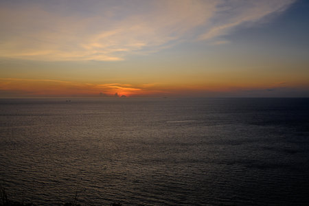 Sunset at the sea in Thailandの写真素材