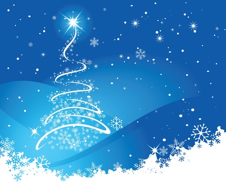Christmas blue backgroundのイラスト素材