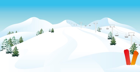 Winter outdoor sceneのイラスト素材