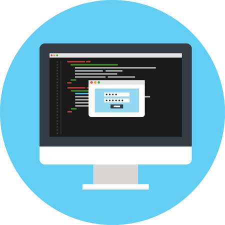 Vector computer code image.のイラスト素材