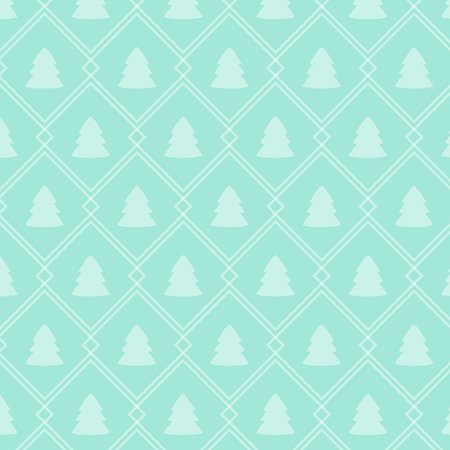 Christmas tree in the square. Seamless pattern vector.のイラスト素材