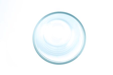 The top view of the glass. Isolated white background.の写真素材