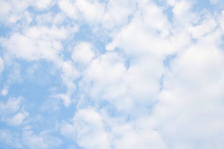 Many white clouds in the sky.