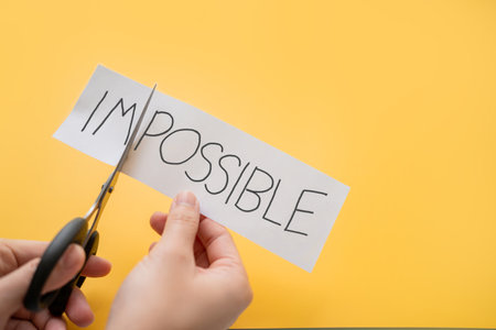 Impossible Is Possible Concept, Motivation.の写真素材