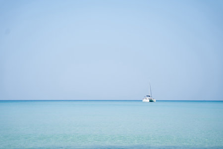 Yacht in the sea at tropical island Koh Kood in Thailand