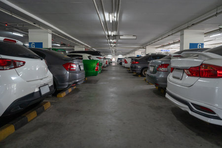 Parking lot under the building.の写真素材