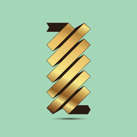 gold bannerのイラスト素材