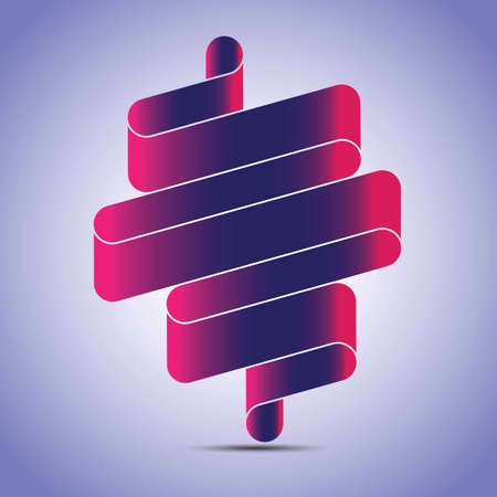 purple blue bannerのイラスト素材