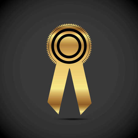 badge gold background blackのイラスト素材