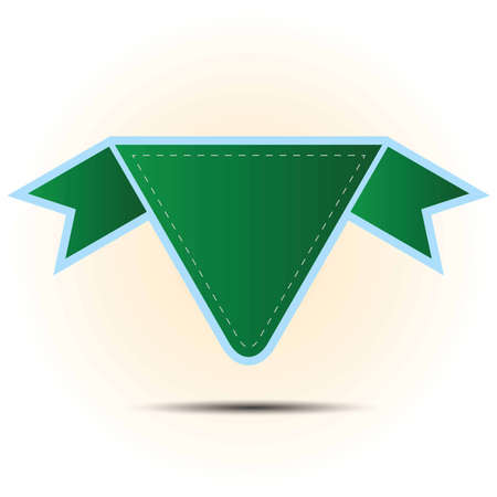 green triangle bannerのイラスト素材