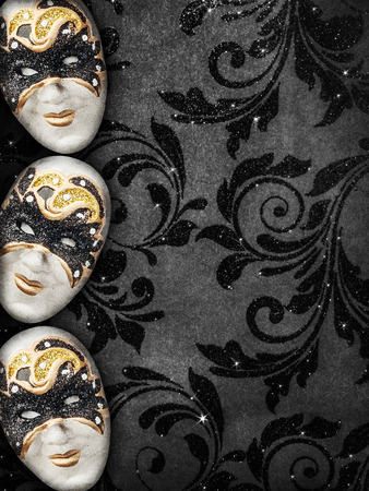 Vintage style dark masquerade backgroundの写真素材