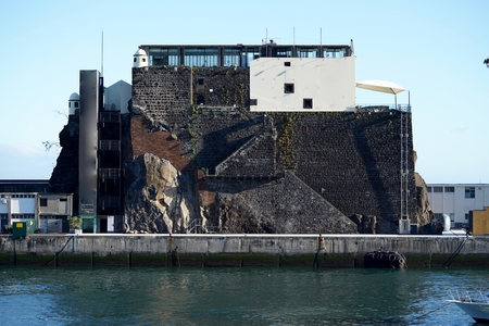 unique stone house in the harbour of Funchal, Madeiraのeditorial素材