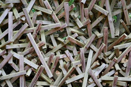 background of hundreds of laths