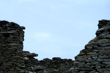 isolated morbid natural stone wallの写真素材