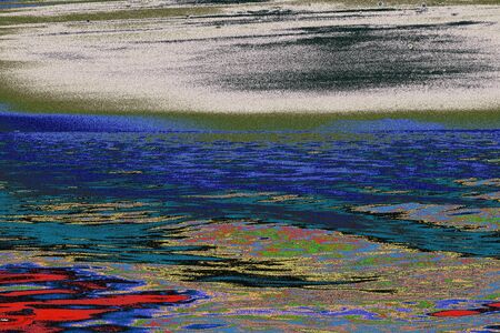 Blue sky over blue ocean - and two boats at the horzonの写真素材