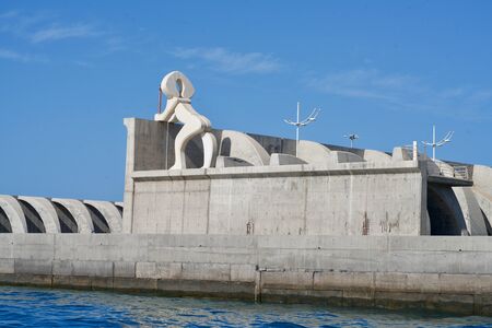 Symbol of the harbour of Tazacorteの写真素材