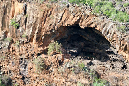 cave in a rock at La Palmaの写真素材