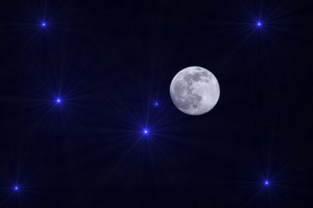 Background of a moon with a black backgroundの写真素材