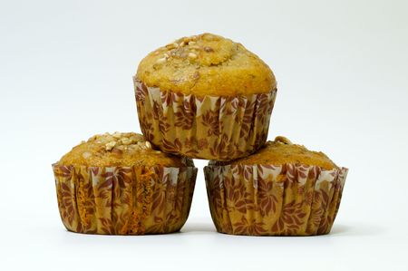Pyramid of Banana Cup Cake the Nutrition cake and aromaの写真素材