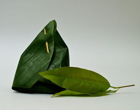 Thai food and Dessert in Banana leafの写真素材