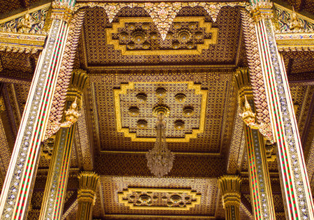 Beautiful of  thai art architecture of the Emerald Buddha temple(Wat phra kaew) and Royal Grand...