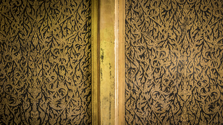 Bangkok, Thailand - SEPTEMBER 19, 2016 :Thai door art architecture in Tripitaka Hall ,Wat Rakhang Khositaram ( Publice temple) In Bangkok ,Thailand.のeditorial素材