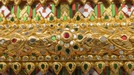 Bangkok, Thailand - SEPTEMBER 19, 2016 :Thai art architecture detail main ordination hall in Wat Arun buddhist temple in Bangkok, Thailandのeditorial素材