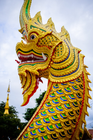 Udon Thani, THAILAND - November 10, 2016: King of snake or thai dragon  statue in Udon Thani ,Thailand. Photo taken on: 10 November , 2016の写真素材