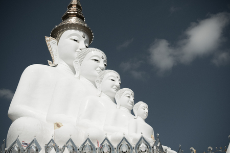 Big White Buddha Statue with  blue sky background at Wat Phasornkaew in Thailand. Photo taken on: 29 November , 2016の写真素材