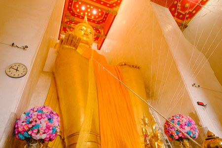 The Buddha statue at Wat Pa Rerai temple in Suphanburi, Thailand. This regarded as the sacred Buddhist temple in Thailand.のeditorial素材