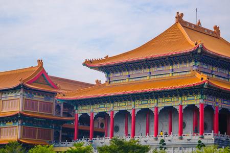 Traditional and architecture Chinese style temple at Wat Mangkon Kamalawat or Wat Leng Noei Yi in...