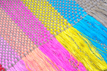 Texture of handmade Thai style cloth, Thailand.