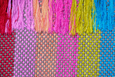 Texture of handmade Thai style cloth, Thailand.
