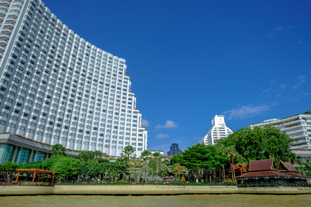 business area , Hotel buildings in the city of bangkok.の写真素材