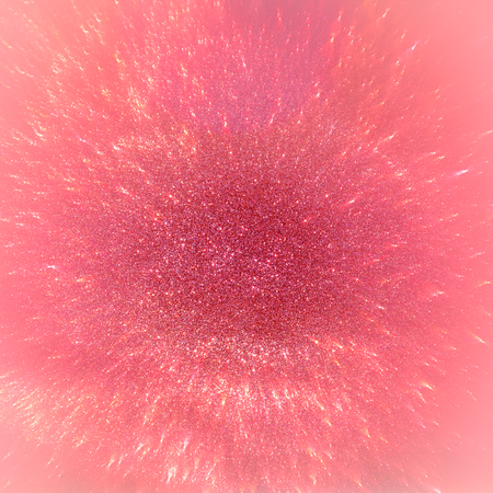 Reflection on CD disc on red blurred bokeh background for pray or meditation caption and hope concept.の写真素材