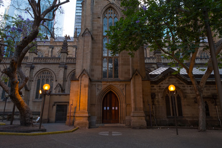 SYDNEY, AUSTRALIA - November 24, 2017: St Andrew's Anglican Cathedral in Sydney, Australiaのeditorial素材