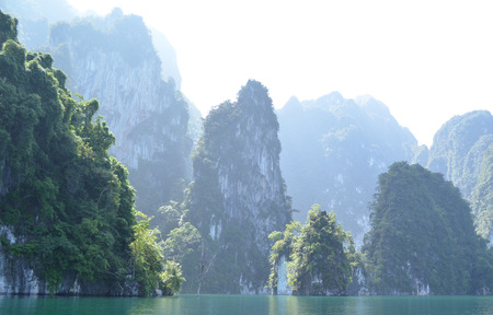 The breath of nature at "Ratchaprapa Dam"の写真素材