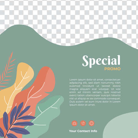 Multifunctional promo template for social media feed and postのイラスト素材