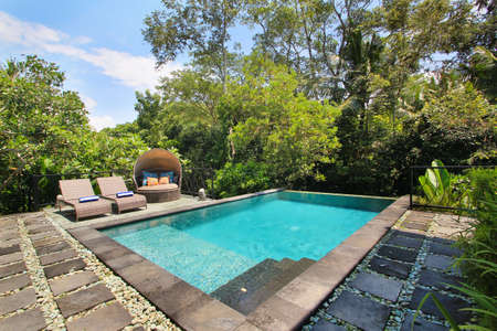 Villa in Bali with design modern contemporaryのeditorial素材