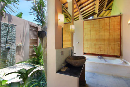 Villa in Bali with design modern contemporaryのeditorial素材