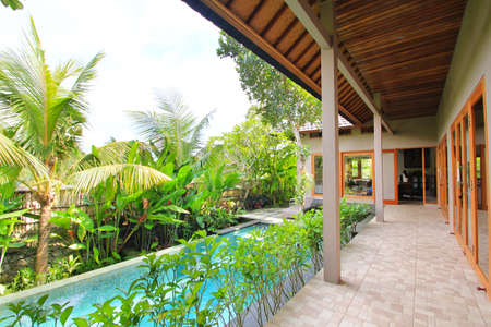 Villa in Bali with design modern contemporaryのeditorial素材