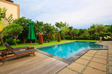 Villa in Bali with design modern contemporaryのeditorial素材