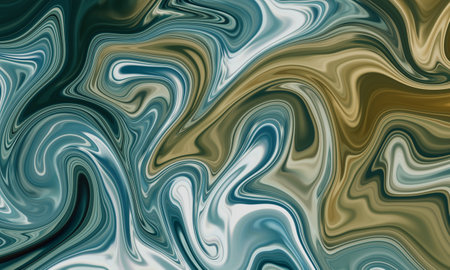 3d wallpaper abstract waves oil paintの写真素材