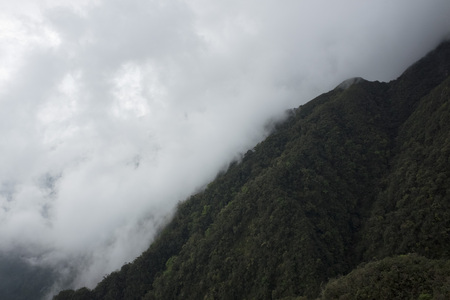 Sa Pa, Vietnam - Cable car in the mist to peak of Fansipan with the best view in sapa in vietnam