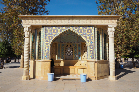 Decoration ceramic tile mosaic of the mosque in Iranの写真素材