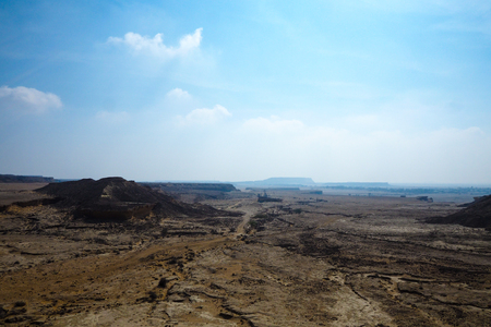 QESHM ISLAND, canyon Stars Valley. Mountain range at Qeshm Island, Hormozgan, Iranの写真素材