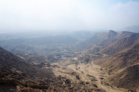 Mountain range at Qeshm Island, Iranの写真素材