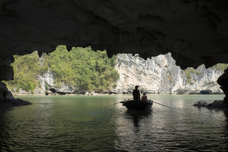 HALONG BAY, VIETNAM. Ha Long Bay is a UNESCO World Heritage Site in Vietnam.の写真素材