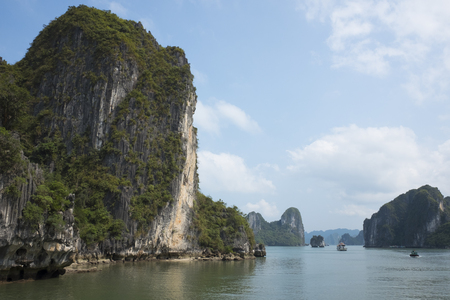 HALONG BAY, VIETNAM. Ha Long Bay is a UNESCO World Heritage Site in Vietnam.の写真素材