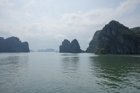 HALONG BAY, VIETNAM. Ha Long Bay is a UNESCO World Heritage Site in Vietnam.の写真素材